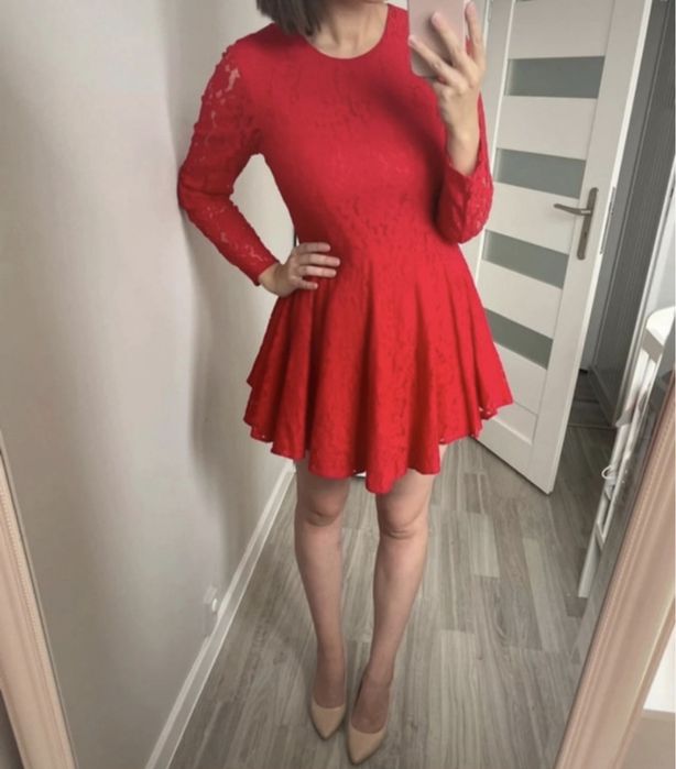 Czerwona sukienka h&m