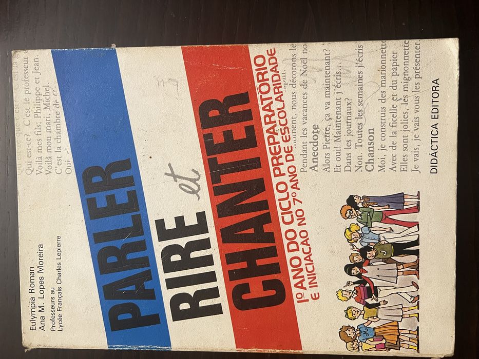 Conjunto livros escolares de francês antigos