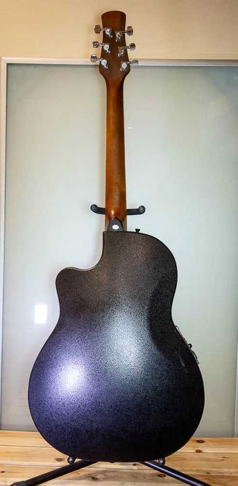 Stagg A2006-BK Shallow Bowl Electro-Acoustic Guitar - Black