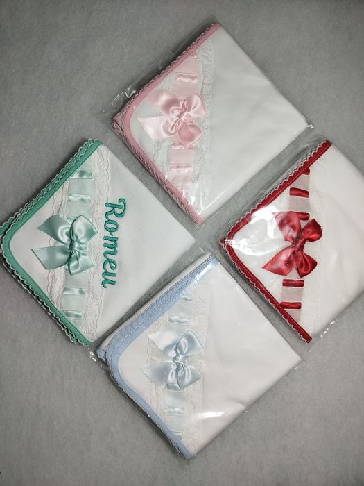 Fralda 100% algodão com bordado personalizado