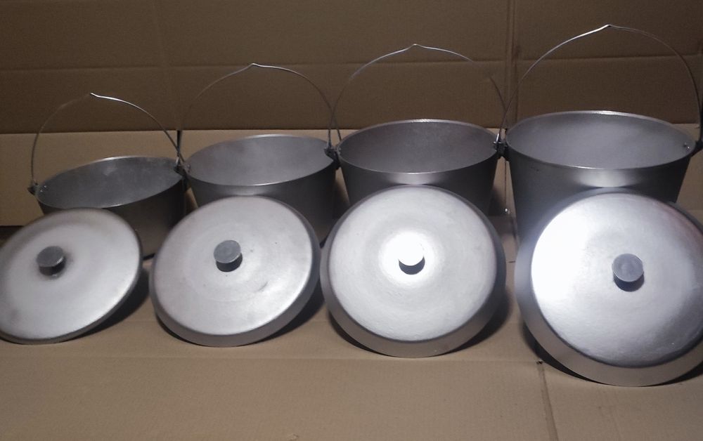 Казан алюмінієвий для мангалу тринога  новий