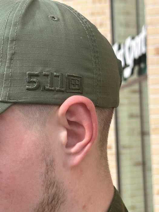 Тактична військова чоловіча легка літня Кепка Бейсболка 5.11 Олива