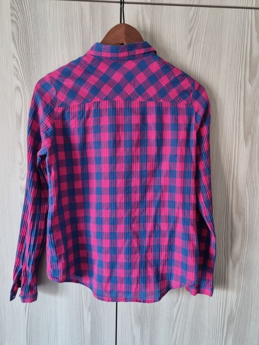 Reserved, yfl, koszula w kratę, różowa, dziewczęca, młodzieżowa, r. 36