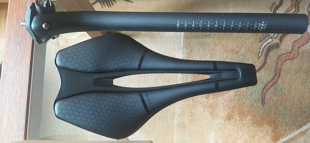 Sztyca karbon 27,2/350+ lekkie siodełko Elita One 140 mm