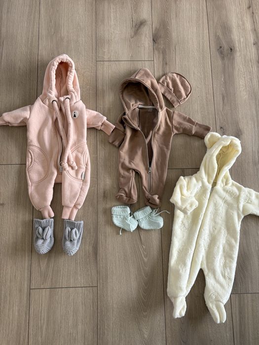 Дитячі теплі ромпери комбінезони до 3 міс