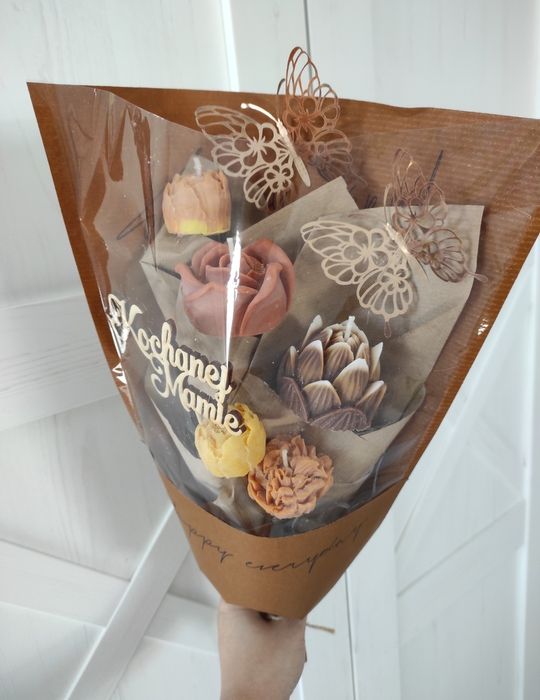 Bukiet świec sojowych Jesień Flower box
