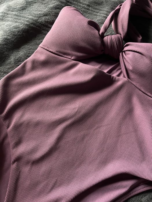 Купальник пляжний суцільний ліловий літній