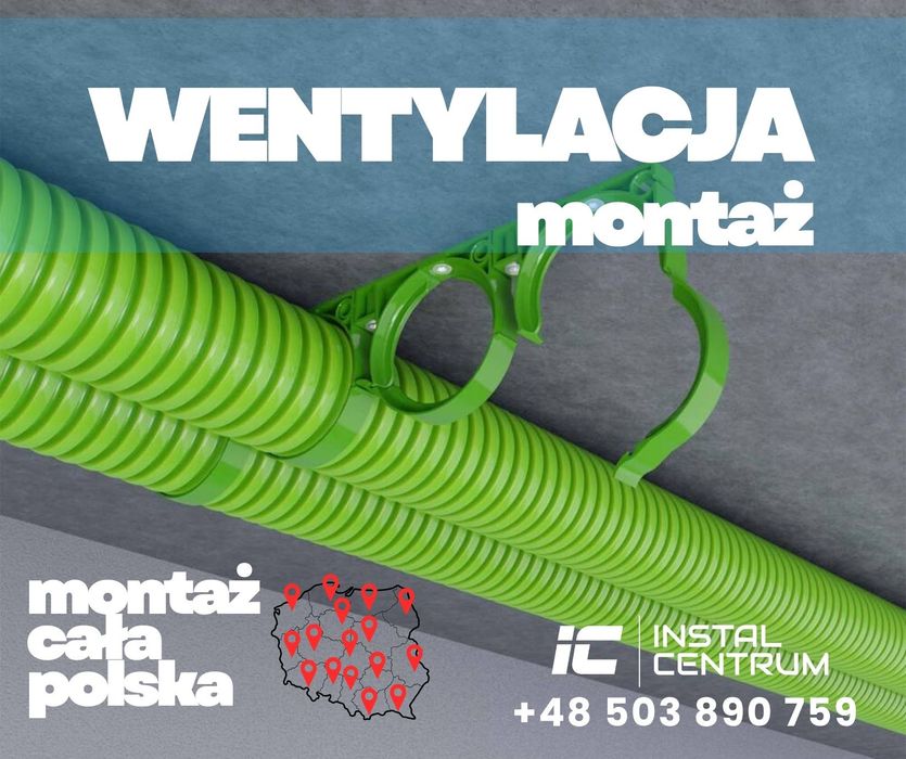 Wentylacja Mechaniczna, Rekuperacja do 150 -170 m2 montaż cała polska
