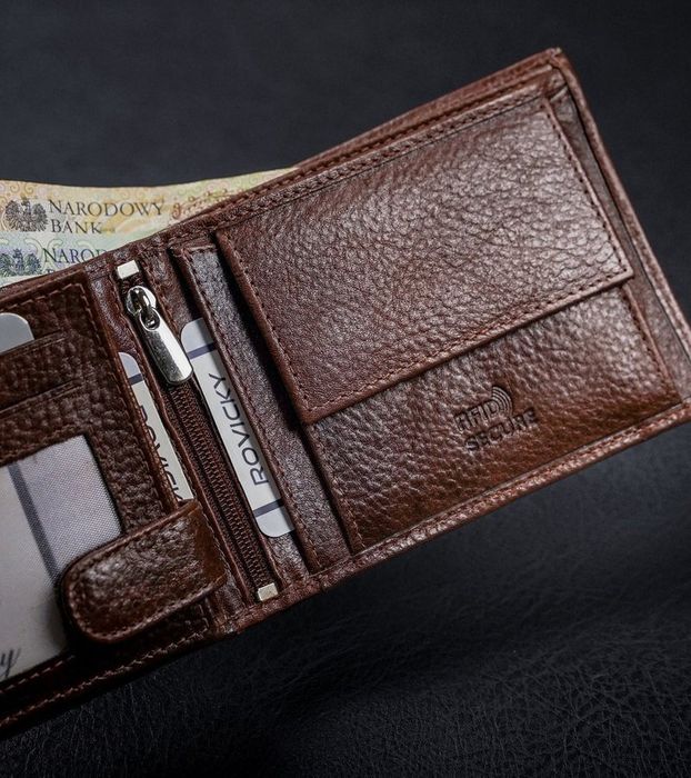 portfel męski brązowy rovicky