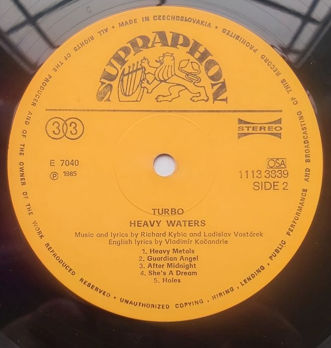 Вініл Turbo - Heave Waters (1985),  Хард-рок