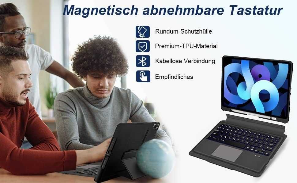 Seagtigau etui klawiatura touchpad RGB LED iPad Pro 11 Air 4 5 Air 11