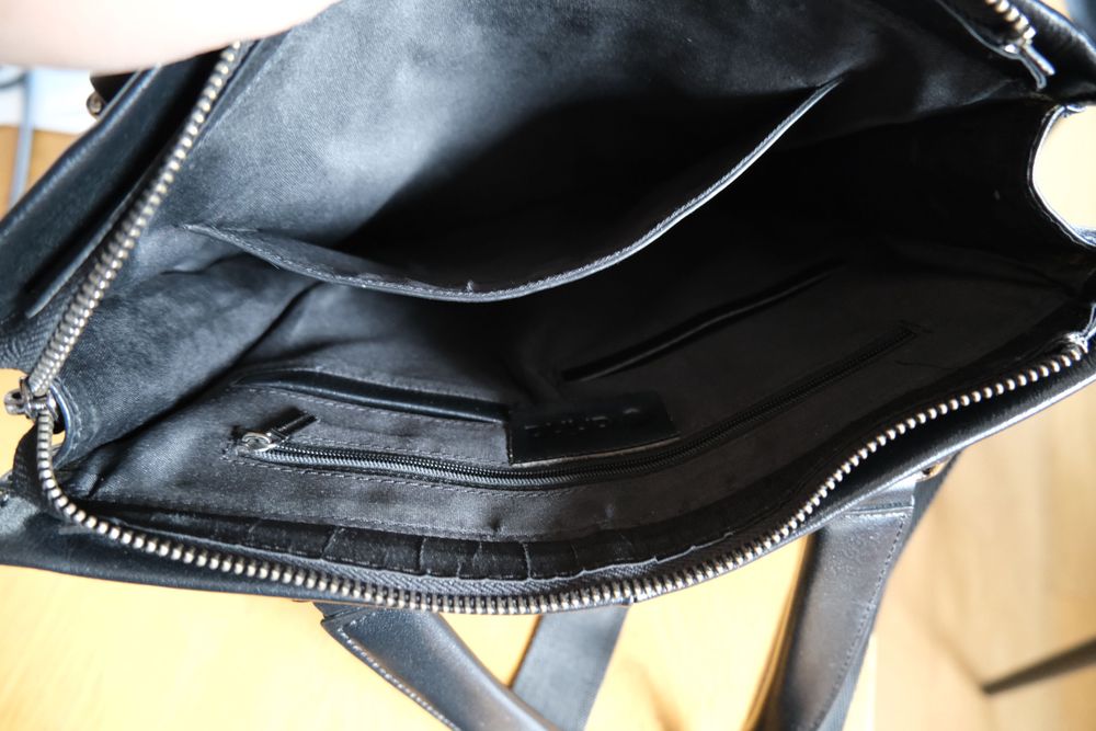 duża torba czarna 100% skóra Arina/torebka