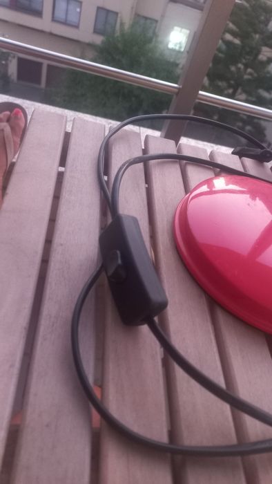 Candeiro, cor vermelho,