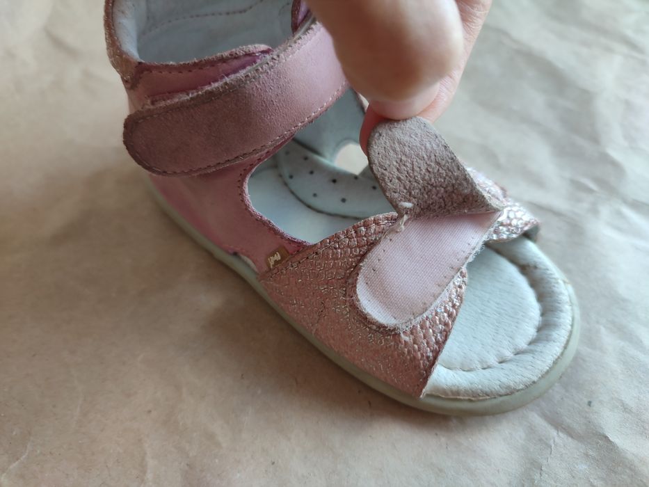 Skórzane sandałki handmade Emel roz. 22