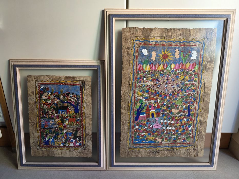 Pinturas Mexicanas em casca de árvore