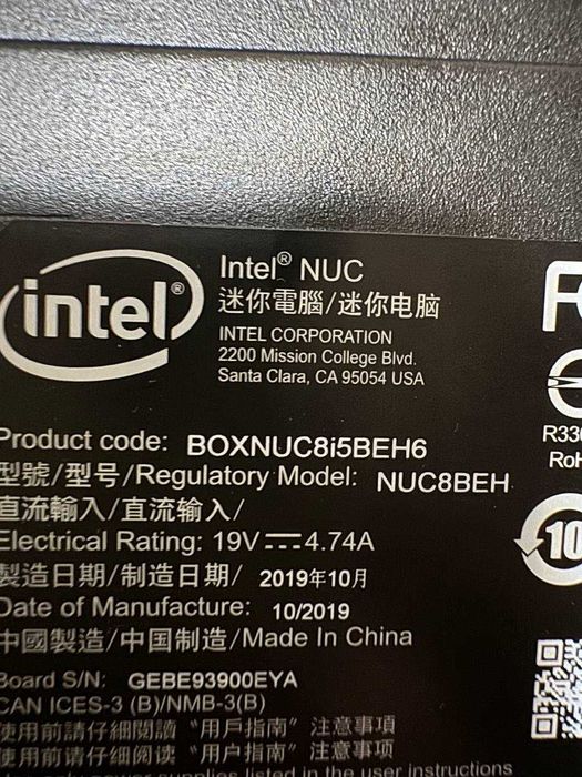 Міні-ПК Intel NUC 8 Intel Core i5-8259U 8gb ssd 120gb