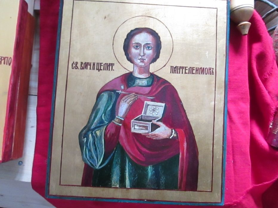 ікона цілителя мученика Пантелеімона.масляними