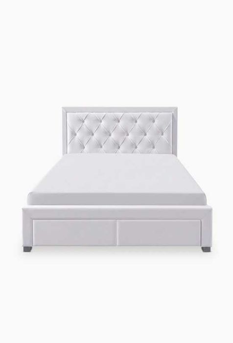 Cama de casal branca com 4 gavetas 160 x 200 cm com 1 mês