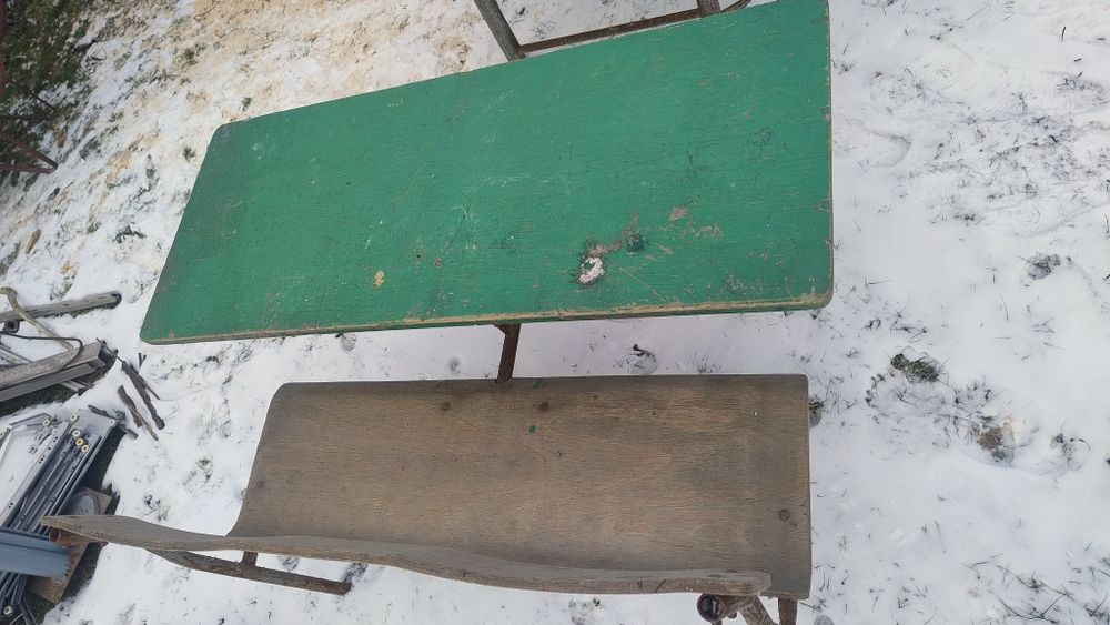 Ławki szkolne z PRL