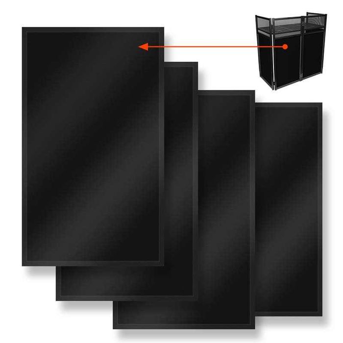 STAND4ME DJ PARAWAN XL ekran BK/WH DJ SCREEN mobilne stanowisko DJ