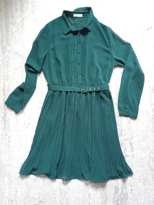 Jak nowa, zielona sukienka wizytowa, Reserved XL,XXL, 42, 44