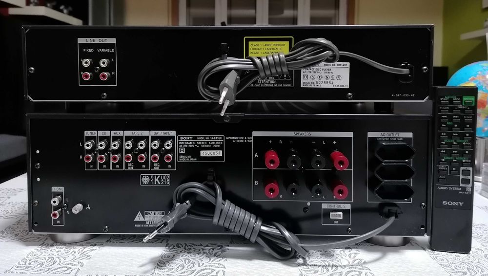 Amplificador Sony TA-F435R + Leitor De Sony CDP-497, Excelente Estado