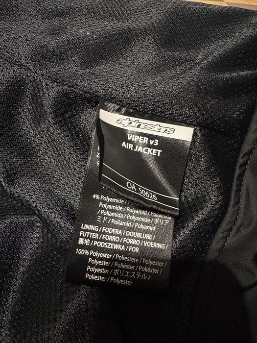 Мотокуртка alpinestars viper air v3 black L + захист на спину