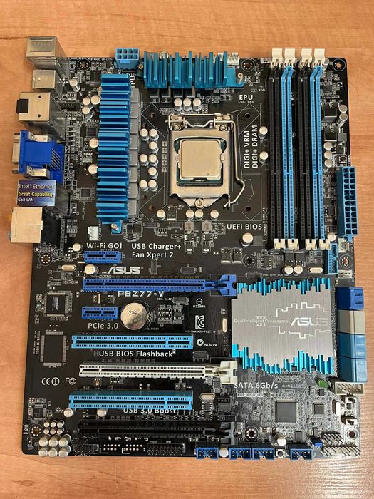 asus p8z77-v + Intel i7 3770K + radiator BOX