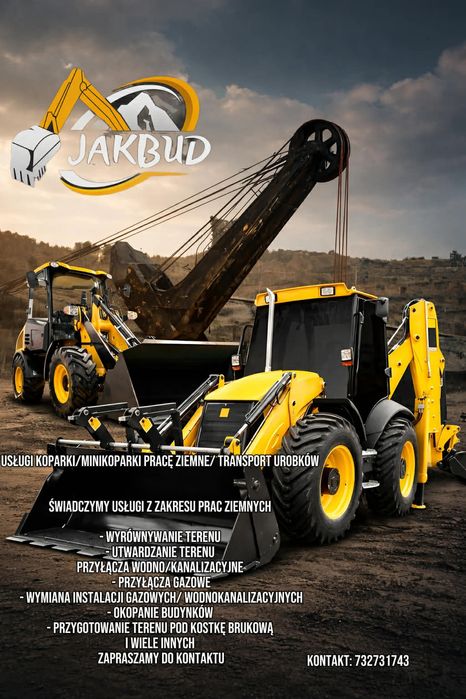Prace ziemne Usługi koparki z transportem