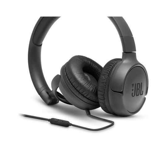Навушники JBL Tune 500 чорні — Pure Bass, складні, мікрофон (2920)