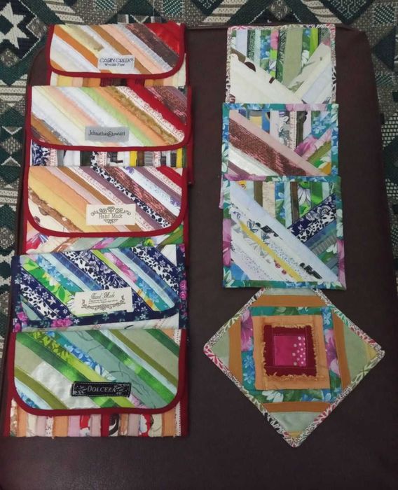 Яркий кошелёк в стиле пэчворк