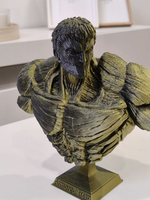 Estátua  busto, armored Titan Shingeki no kiodgin attack on Titan