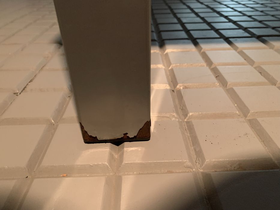 Mesa de cozinha madeira/ vidro c/ 4 cadeiras