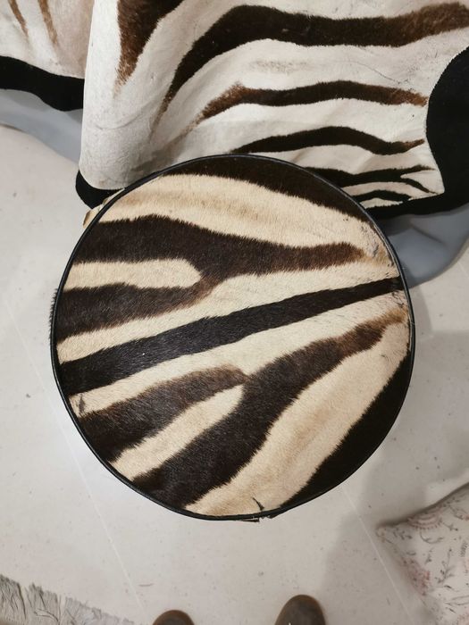 Banco em pele de zebra
