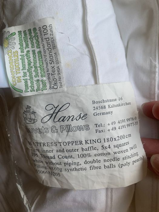 Topper colchão 180x220 marca Hansen