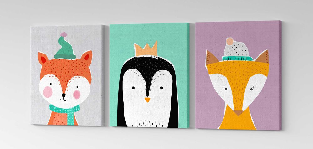 - 3 telas quarto de criança / bebé - 30x40cm