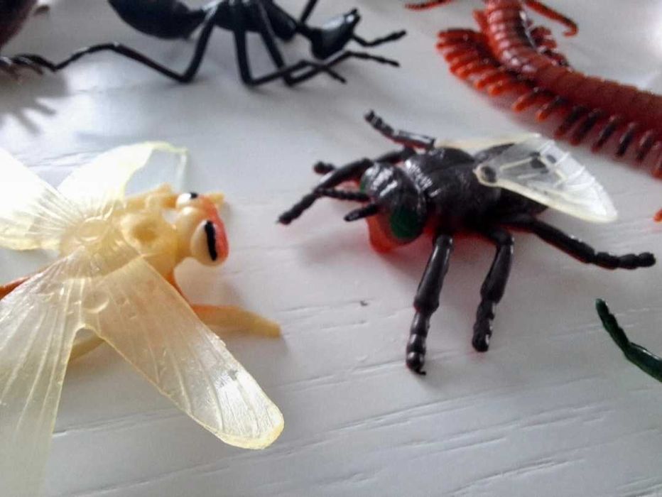 Gady owady robak robaki pająk pająki insekty jaszczurka figurki