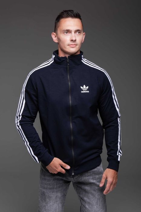 Кофта олімпійка чоловіча Adidas темно-синя