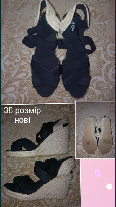 Туфлі, босоніжки 38, 39, 40 розмір