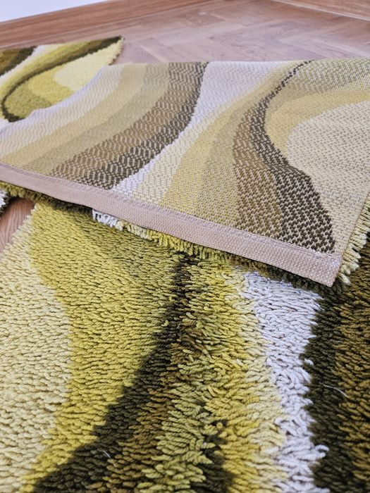 Zestaw dywan desso chodnik włochacz shaggy retro vintage space age