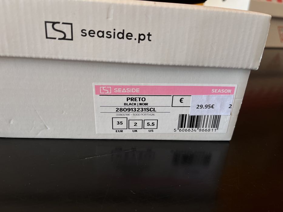 Sandalias pretas 35 seaside