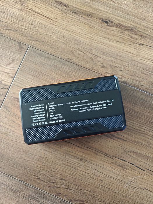 Starter booster powerbank nowy przewody led usb latarka