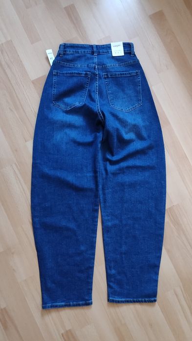 Spodnie baloon jeans z cyrkoniami