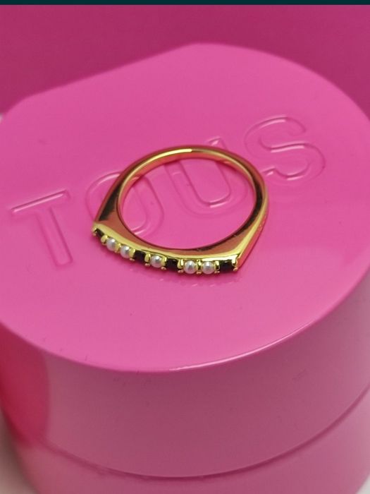 Komplet biżuterii z misiem żółte srebro vermeil 925 perła i