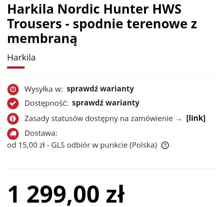 Harkila Nordic Hunter HVS GTX roz 50/32