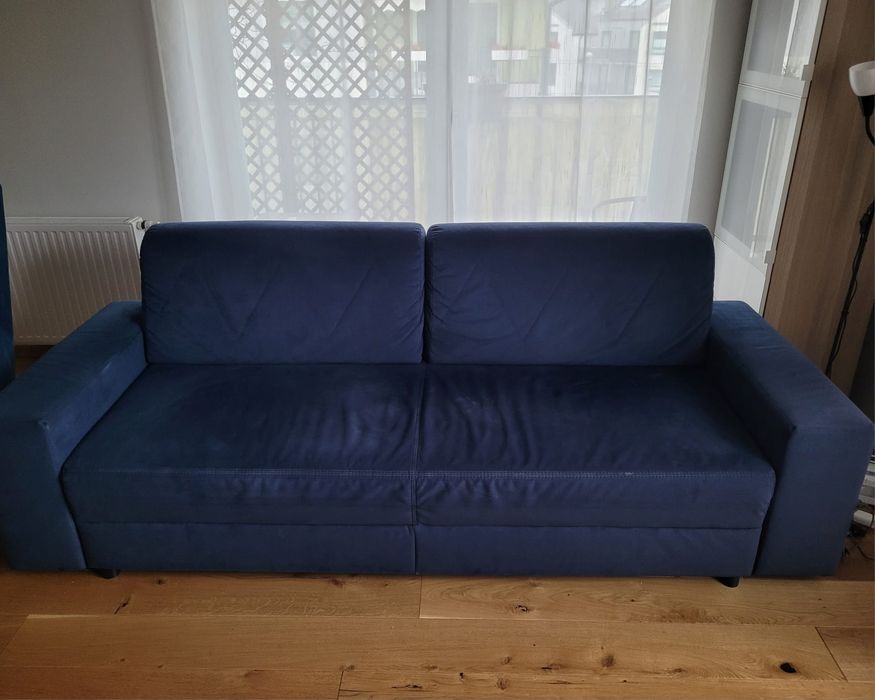 Sofa granatowa 3-4 osobowa z funkcją spania FRANCO Agata Meble