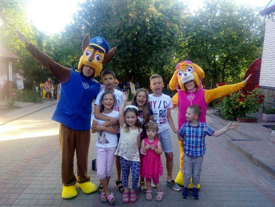 Аніматори 800 грн. Пес Патрон, зайчик, киця, Білий ведмідь 1000 грн.