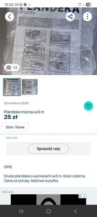 Plandeka micna 4x5
