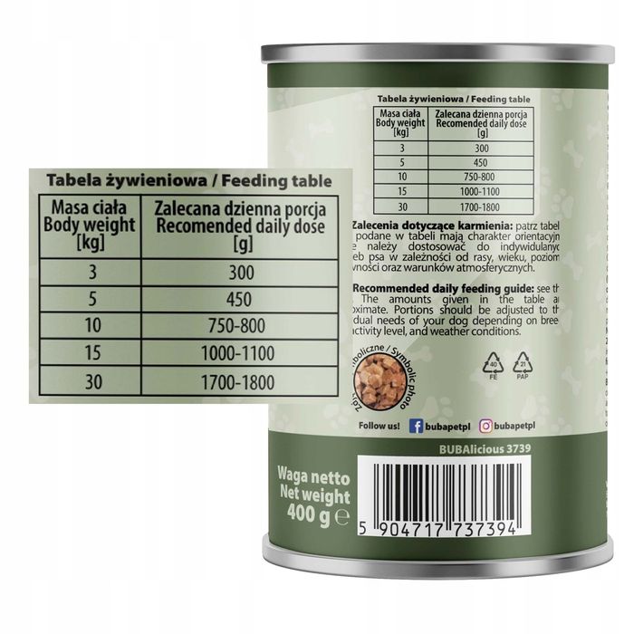 Mokra Karma Pełnoporcjowa dla Psów Wszystkich Ras z Dziczyzną 0,4 kg