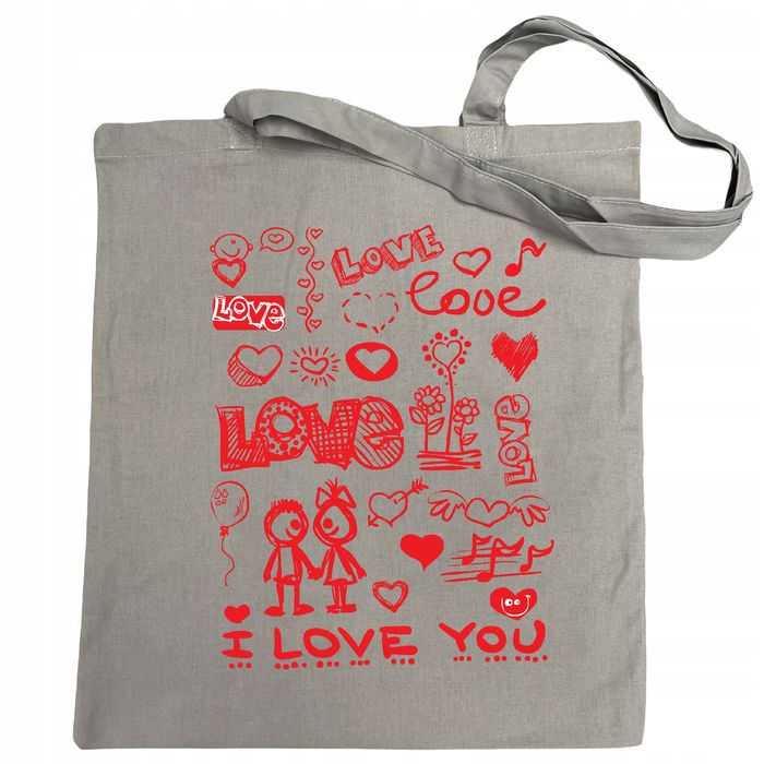 walentynki torba na zakupy nadruk plakat miłość
